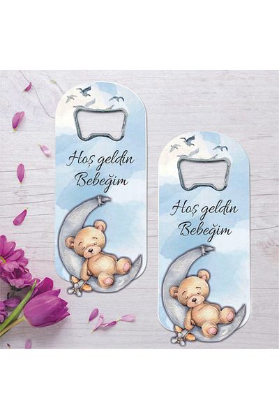 Ege ajans 10 Teddy Bear Embossing Figured Baby Gift Opener Magnet