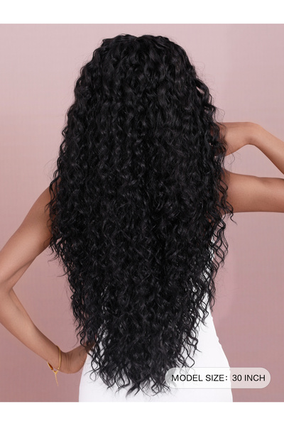 REMY HAİR Siyah Kıvırcık Tül Peruk