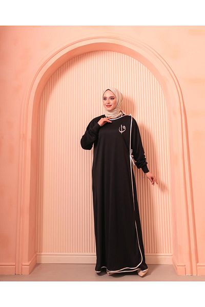 Berel Moda Elif Vav Prayer Robe Μαύρο