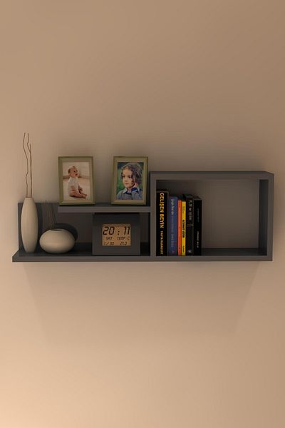 willhome Decorative Wall Shelf - Wdvr001 Carbon Gray
