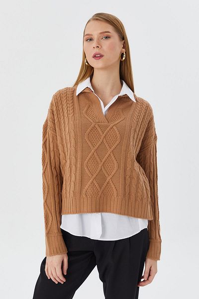 Shopping Shop Cămașă CAMEL Pulover tricotaj cu guler