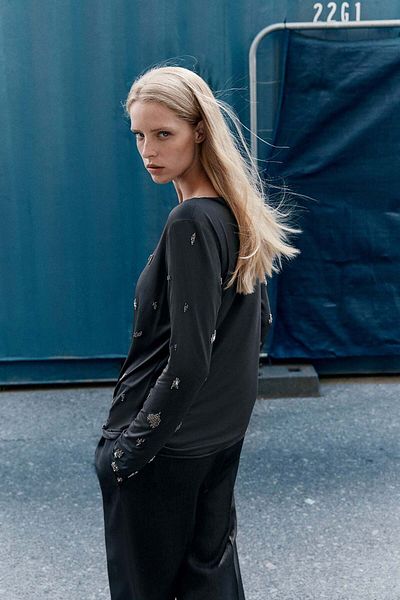 H&M Bead-embellished top
