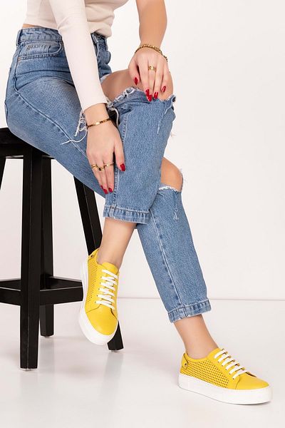 Gondol Genuine Leather Women's Sneakers - Inner and Outer Als.369
