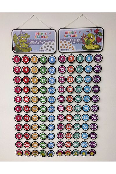 heptex Wooden Rhythmic Numbers Board