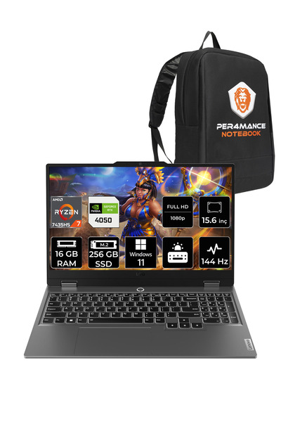 LENOVO Loq Ryzen 7 7435HS RTX 4050 16GB RAM 256GB SSD 15.6" FHD 144Hz Win11 H...
