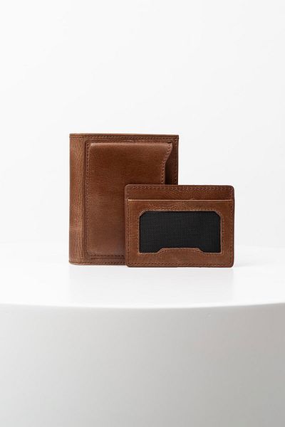BAYDERİ Midos Genuine Leather Men's Wallet with Extra Card Holder