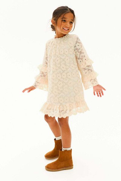 H&M Frill-trimmed lace dress