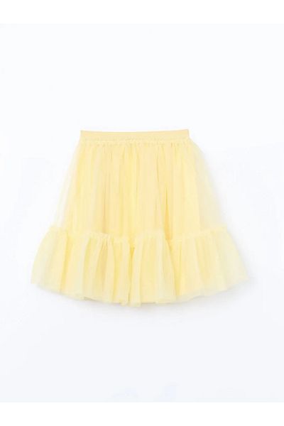 LC Waikiki Lcw Kids Yellow Girls Tutu Skirt with Elastic Waist