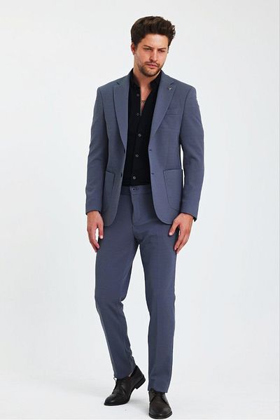 Savira slimfit κοστούμι πάνω από πλεκτό ύφασμα νέας σεζόν