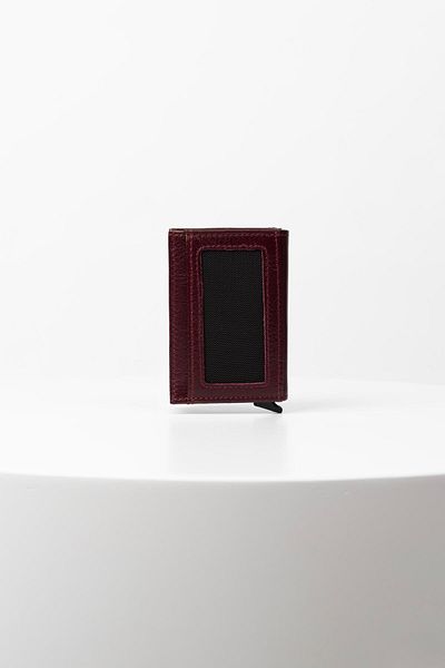 BAYDERİ Genuine Leather Valde - Card Holder Wallet with Mechanism