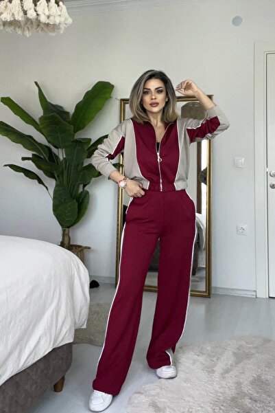 Eswomes Arabiyeli Garnili Eşofman Takımı Kırmızı