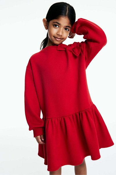 H&M Sweatshirt dress with a bow