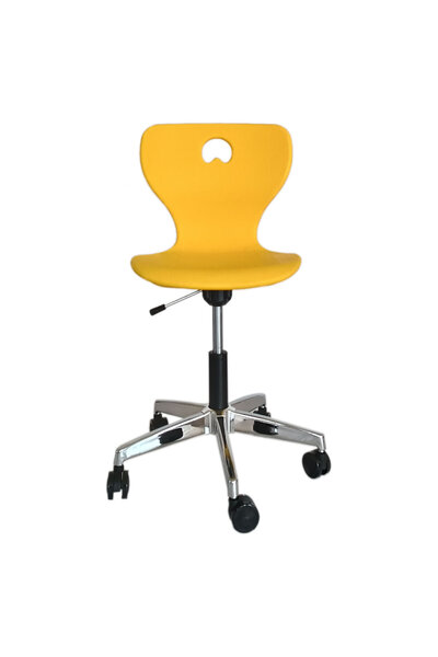 Adem Koç Plastik Koltuk Çalışma Koltuğu Laboratuvar Sandalyesi Dönerli Sandal...