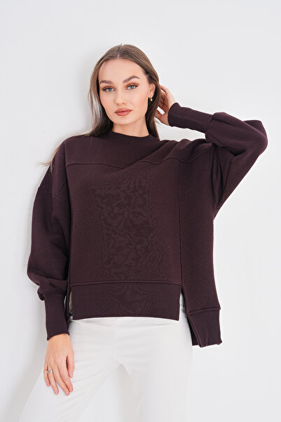 Pulli Collection Суитшърт с горчиво кафе и сос