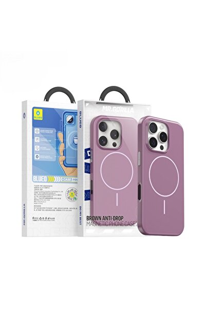 BLUEO حافظة هاتف iPhone 15 Pro Max متوافقة مع السلسلة البنية مضادة للسقوط بال...