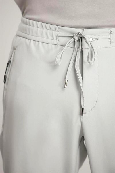 GMG FIRENZE Elastic Waist Back Pocket Double Fleto Lace-Up Jogger Men's Trousers