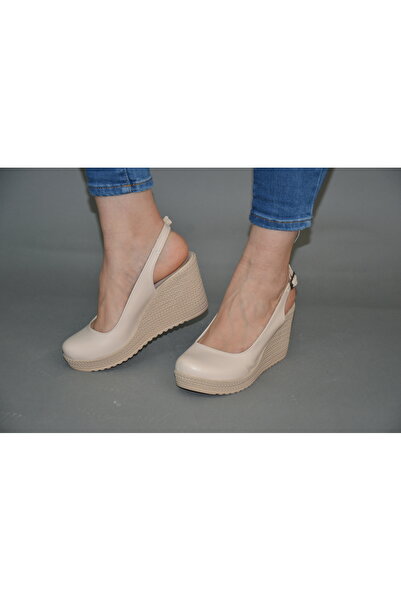 İrem Ayakkabı Ankle Strap Wedge Heel Shoes