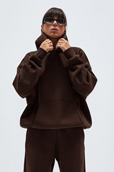 BayBayan Γυναικείο φούτερ με εσωτερική ανοιχτή βαμβακερή φόρμα