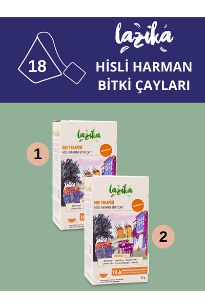 LAZİKA Set of 2 Sense Harman Aegean Therapy - Turmeric Tea and Disease Combat