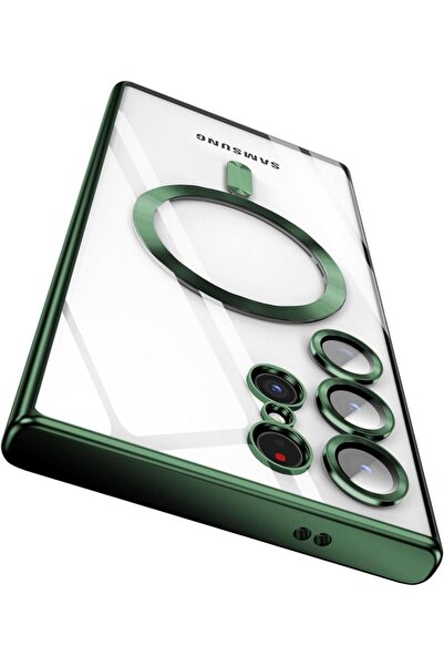 UnDePlus Samsung Galaxy S24 Ultra Kılıf Magsafe Kamera Lensli Korumalı Şeffaf...