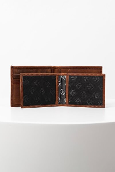 BAYDERİ Leval Extra Genuine Leather Men's Wallet with Gift Card Holder