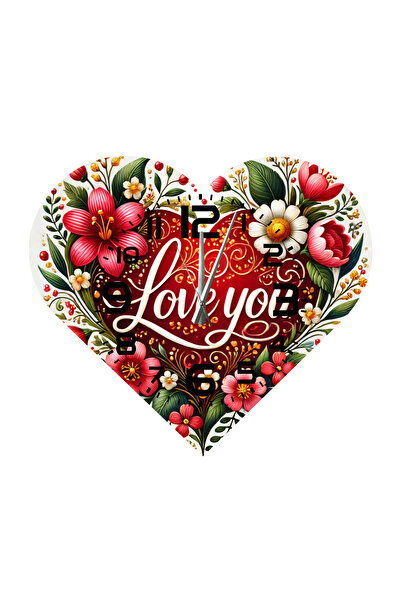 Ti Play Tİ-PLAY KS96 CEAS DE PERETE CADOU ÎN FORMA DE INIMĂ 30X30 CM