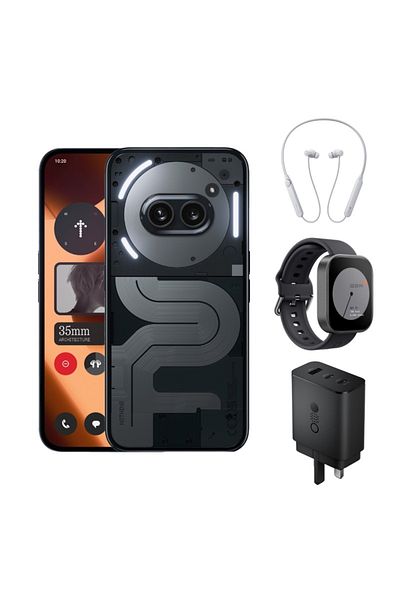 NOTHING Phone (2a) Plus 12 + 256 GB Black + Bundle Offer CMF Neckband,CMF Watch Pro and CMF 65W Gan