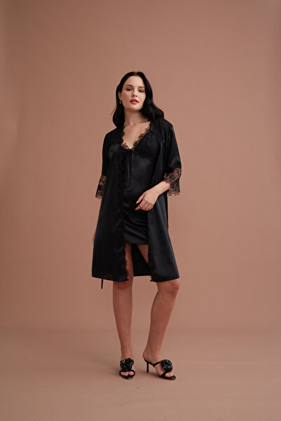 Marpessa Lingerie Elite Collection İpek Saten Özel Fransız Dantelli Sütyen Ka...