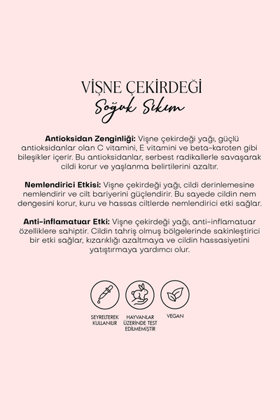 Polente Natural Vişne Çekirdeği Yağı - Soğuk Sıkım 30 ml