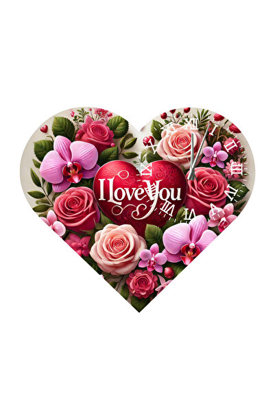 Ti Play Tİ-PLAY KS60 CEAS DE PERETE CADOU ÎN FORMA DE INIMĂ 30X30 CM