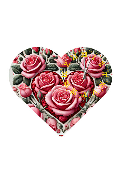 Ti Play Tİ-PLAY KS65 CEAS DE PERETE CADOU ÎN FORMA DE INIMĂ 30X30 CM