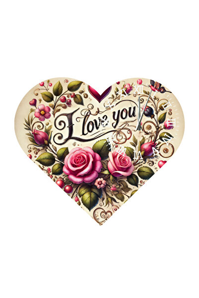 Ti Play Tİ-PLAY KS43 CEAS DE PERETE CADOU ÎN FORMA DE INIMĂ 30X30 CM