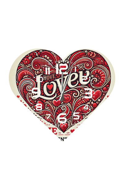 Ti Play Tİ-PLAY KS104 CEAS DE PERETE CADOU ÎN FORMA DE INIMĂ 30X30 CM