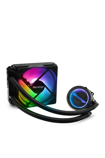 Revenge Nitro Cold 100 Intel وAMD يدعم مروحة Argb لوحة لا نهائية 120 مم نظام تبريد سائل - مع دليل