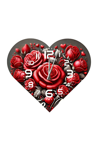 Ti Play Tİ-PLAY KS87 CEAS DE PERETE CADOU ÎN FORMA DE INIMĂ 30X30 CM