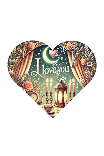 Ti Play Tİ-PLAY KS41 CEAS DE PERETE CADOU ÎN FORMĂ DE INIMĂ 30X30 CM