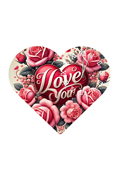 Ti Play Tİ-PLAY KS63 CEAS DE PERETE CADOU ÎN FORMA DE INIMĂ 30X30 CM