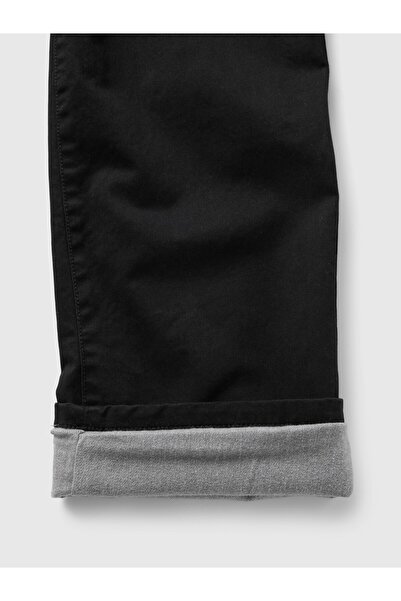 GAP Erkek Çocuk Siyah Modern Loose Khaki Pantolon