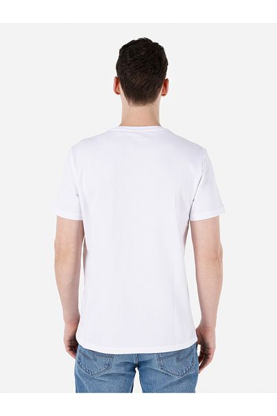 Colin's Regular Fit Round Neck Plain Men's White Short Sleeve T-Shirt