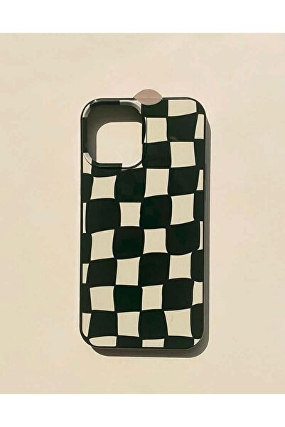 SEM STORE İPHONE 15 PRO UYUMLU DAMA DESENLİ SİLİKON KILIF