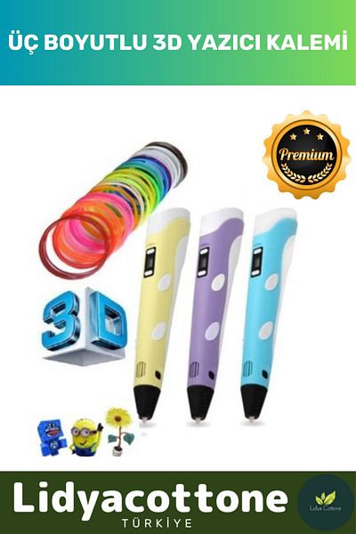 Lidyacottone 3D Pen Three-Dimensional Printer Pen Printer Special Production Bendable Abs Plastic 3D Children's Color Filament