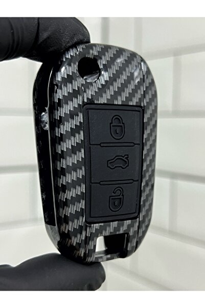 BARKAS ELEKTRONİK Κάλυμμα θήκης κλειδιού από άνθρακα για Citroen Berlingo C-E...