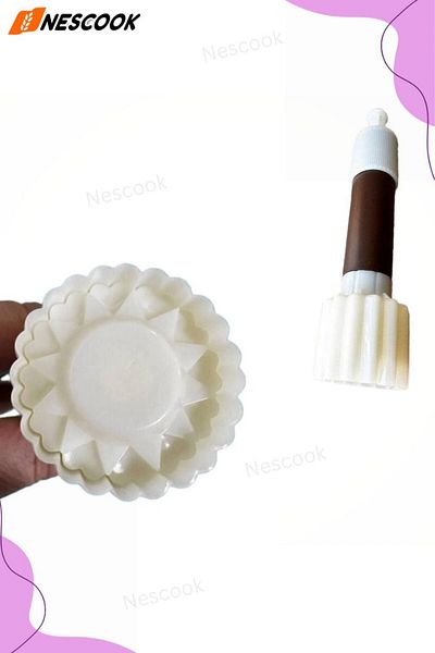 nescook قطعتان من قاطعة الضغط على الزهور، قالب الحلاوة، قاطعة الزهور، قاطعة البسكويت