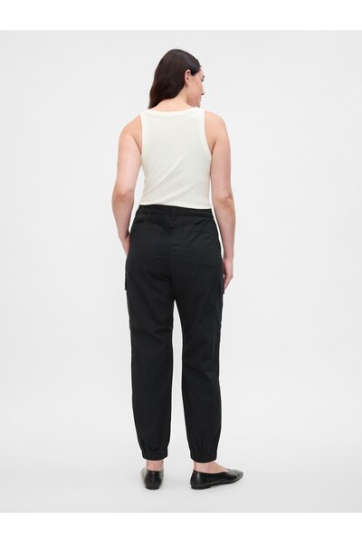 GAP Kadın Siyah Twill Downtown Jogger Pantolon