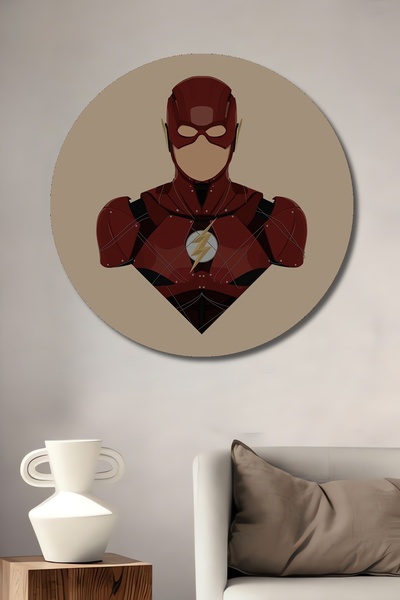 Teona Ahşap Pictură decorativă pe perete din lemn MDF pentru casă/lugar de muncă Pictură rotundă pe perete pentru casă/lugar de muncă