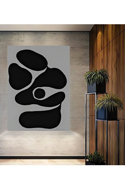 Teona Ahşap Черно-бял абстрактен декоративен дървен MDF стенен декор за дома/...