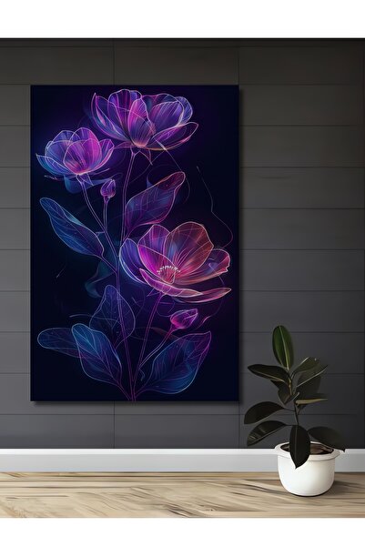 Teona Ahşap Διακοσμητικό ξύλινο MDF με εφέ νέον και λουλούδια για ζωγραφική τ...