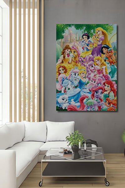 Teona Ahşap Pictură decorativă din lemn MDF prințese și animale drăguțe pictu...