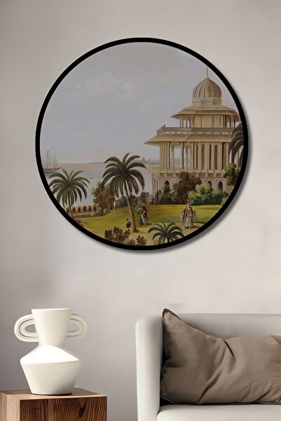 Teona Ahşap Tablou decorativ din lemn MDF cu aspect de cadru, cu peisaj tropi...