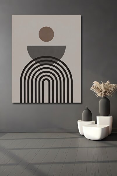 Teona Ahşap Soyut Geometrik Desenli Ahşap MDF Dekoratif Ev/İşyeri Duvar Tablo...